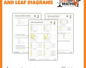 6th Grade Statistics Worksheets | Engaging Stem & Leaf Plots Activities | CCSS Aligned Math Fun for Students