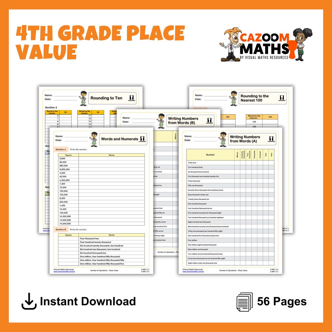4th Grade Place Value Worksheets With Answers | 4th Grade Math Practice ...