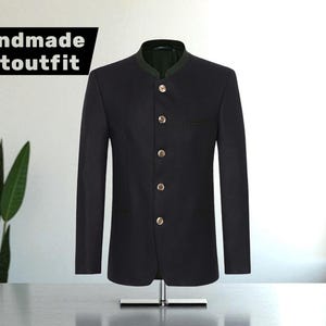 Handmade Wool Bavarian Jacket: Traditional German Trachten Jacket