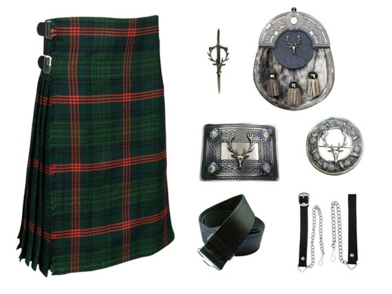 Ross hunting modern Tartan 8 Yard 16oz Kilt Scottish kilt set