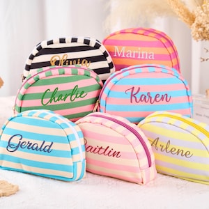 Personalized Makeup Bag Cosmetic Bag,Monogrammed Toiletry Bag,Canvas Makeup Bag,Bridesmaid Makeup Bag,Bridesmaid Gifts,Bridal Party Gifts