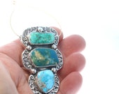 Blue Moon Turquoise and Peruvian Opal Pendant Sterling Component