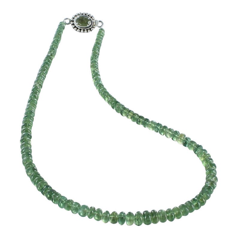 Apatite Necklace Rondelle Beads Green 4.5-7.5mm 17 - Etsy