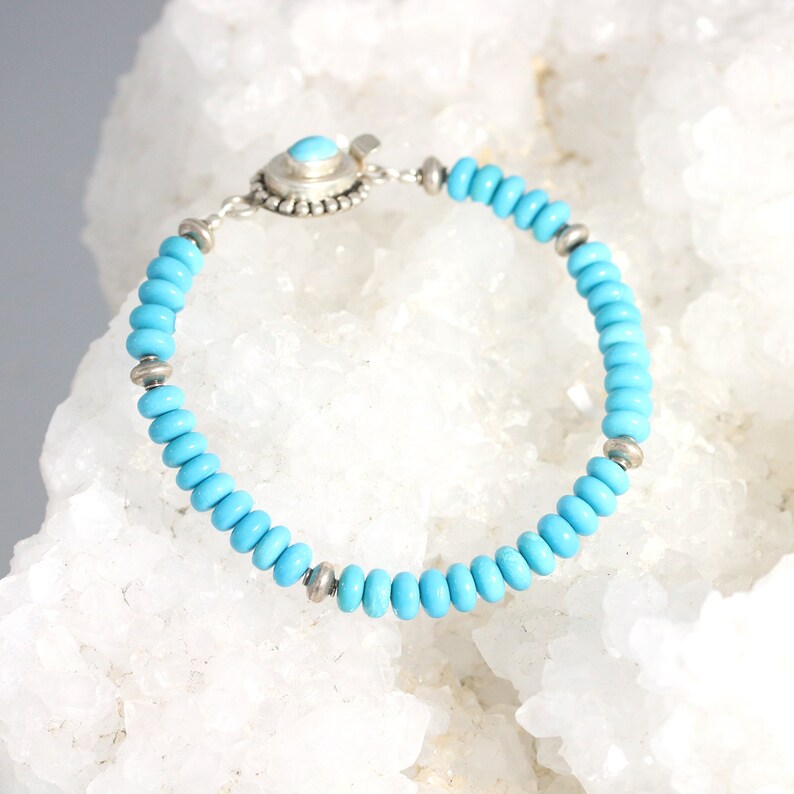 SLEEPING BEAUTY TURQUOISE Bracelet 6mm Sterling