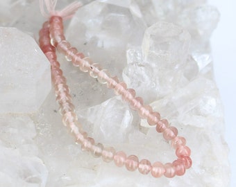 Perles rondes en pierre de soleil de l'Oregon AAA 4-4,5 mm 6,75 po.