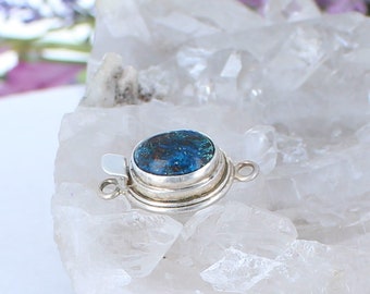 AAA Shattuckite Clasp Large Oval Sterling Silver