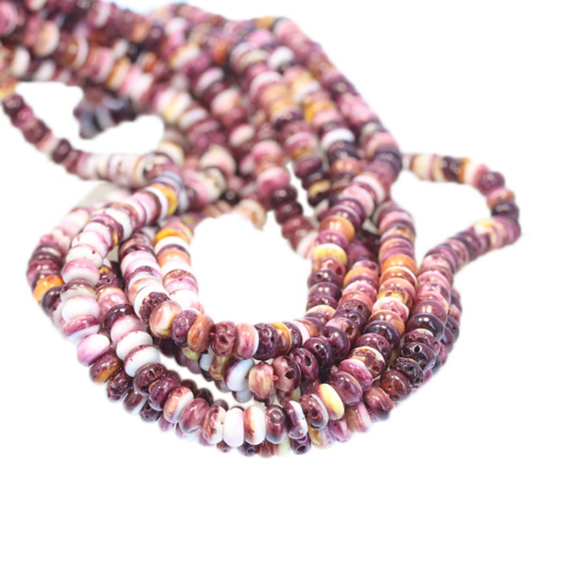 PURPLE SPINY OYSTER Beads Rondelles 10mm 16/"*NewWorldGems