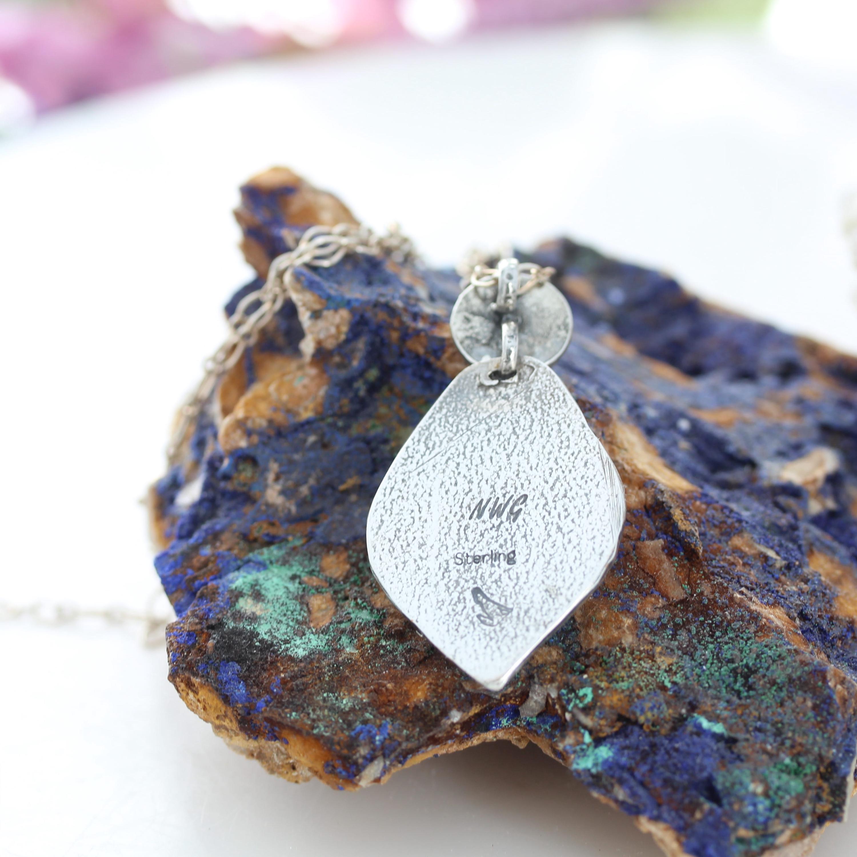 Gem Lone Mountain turquoise ペンダント Gem Grade Lone Mountain Turquoise Pendant Necklace Sterling