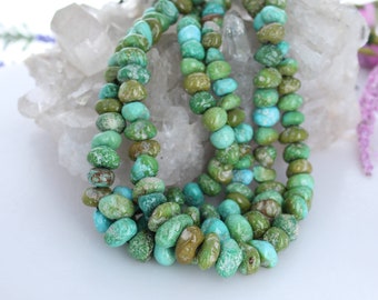 Perles turquoises Emerald Valley graduées 8-14 mm
