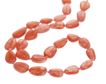 AAA Rhodochrosite Beads Free Forms Knotted 12X9mm