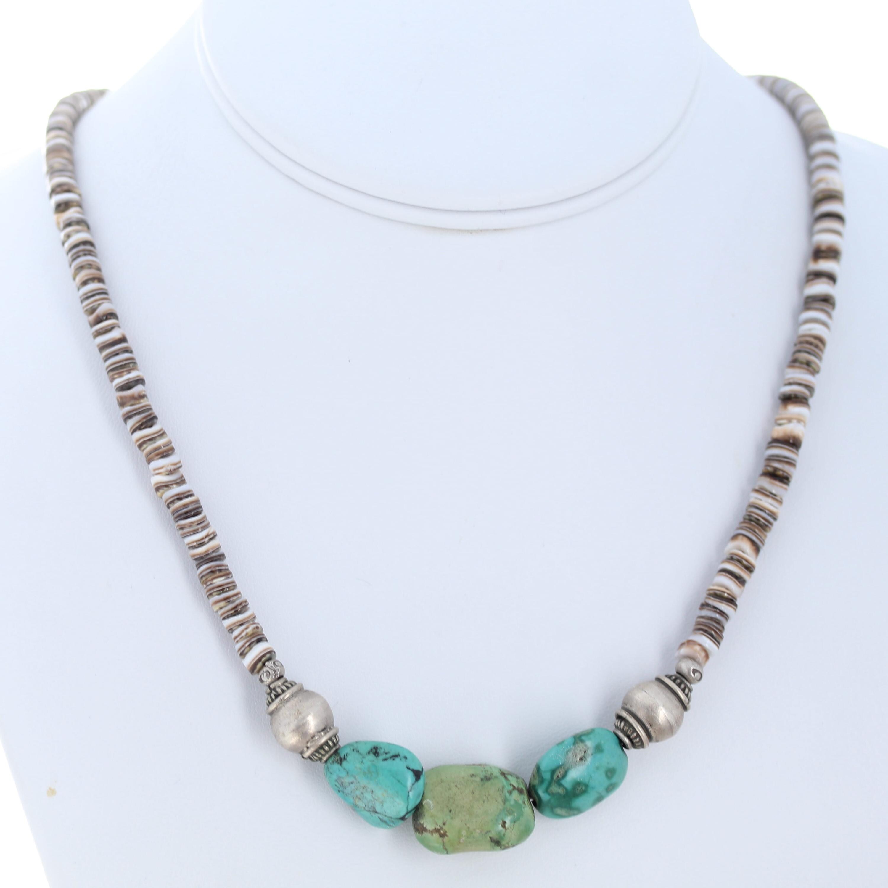 Antique TIBETAN TURQUOISE and CORAL Necklace 19
