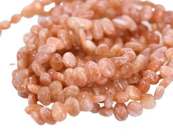 Sunstone Beads Side Drilled 7-11mm