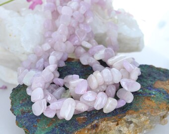 Kunzite Beads Side Drilled Irregular Cushion Shaped