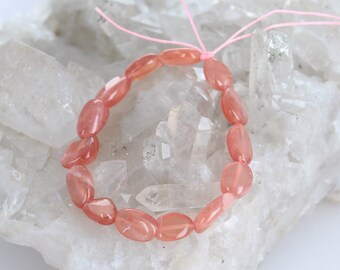 Perles de rhodochrosite en gelée AAA, formes libres 12 x 9 mm 5 po