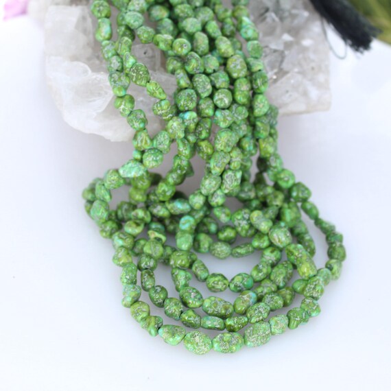 VIVID Sonoran Gold Turquoise Beads LIME GREEN 8