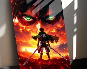 Anime Metal Poster, Glossy Anime Wall Art, Otaku Room Decor, Anime Aluminum Print Artwork, Anime Metal Sign, Anime Fan Gifts, Japanese Art