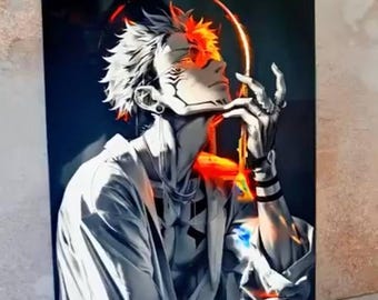 Anime Metal Wall Art, Anime Poster – Otaku Room Decor | Anime Aluminum Print Artwork, Anime Metal Sign, Anime Fan Gifts, Japanese Wall Art
