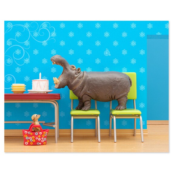 2 Fur 1 Verkauf Geburtstag Tier Kunstdruck Mit Nilpferd Etsy