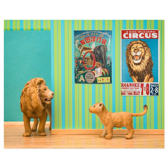 2 FOR 1 SALE Lion Art Print Vintage Circus Posters Bright | Etsy