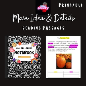 Main Idea & Details Passages | Printable Reading Comprehension Activity | PDF