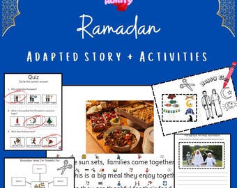 Ramadan Adapted Story & Activities | Holidays | Comprehension | Graphic Organizer | Quiz | Craft | PDF