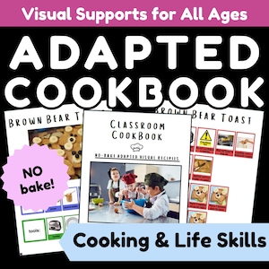 Receitas visuais sem forno | Culinária para o desenvolvimento de habilidades | Educação Especial | PDF para impressão
