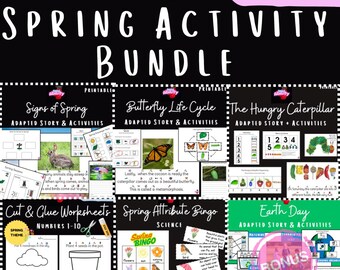 SPRING Activity BUNDLE | Kindergarten & Special Ed | Science Reading Math | Seasonal Learning | PDF