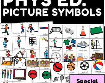 Physical Education Picture Symbols | 72 Pre-Made PCS | Printable PDF