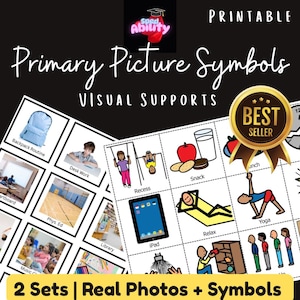 Símbolos de imagem primária | Comunicação visual para programações diárias | Ed. especial | PDF para impressão