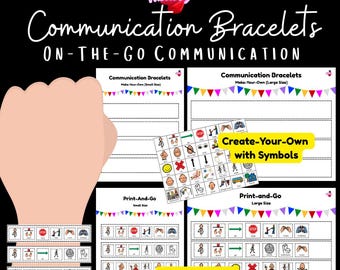 Communication Bracelets | Customizable AAC for Special Education & Speech Therapy | DIY