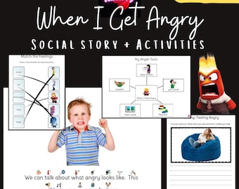When I Get Angry | Social Story & Activities | Anger Management | Self ...
