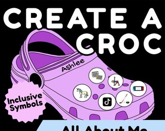 Croc Charm All About Me Craft | Inclusive Symbols for Special Education | Back to School Activity | Bulletin Board Idea | PDF