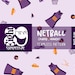 Netball Seamless Pattern - Hand Drawn- Netball Digital Paper - Netball ...