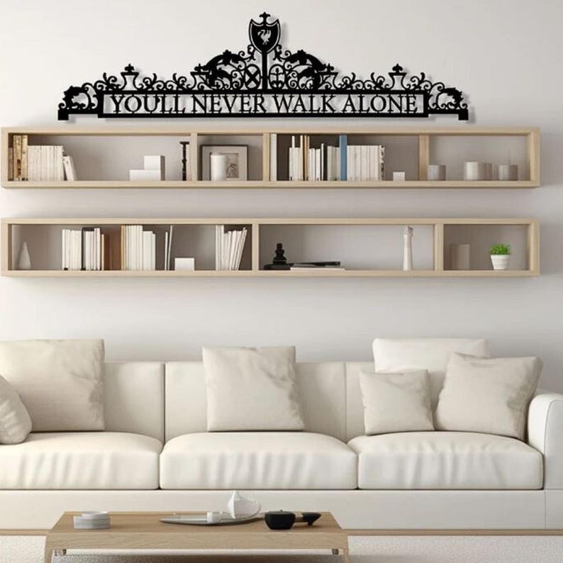 You’ll Never Walk Alone Metal Wall Art | Liverpool FC YNWA Sign ...