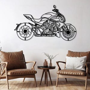 Custom Motorcycle Metal Wall Art: Personalized Bike Silhouette