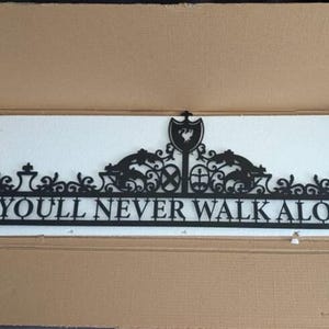 You’ll Never Walk Alone Metal Wall Art | Liverpool FC YNWA Sign ...