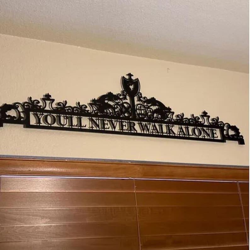 You’ll Never Walk Alone Metal Wall Art | Liverpool FC YNWA Sign ...