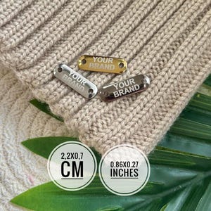 Personalized Stainless Steel Clothing Label: Laser Engraved Brand Tag