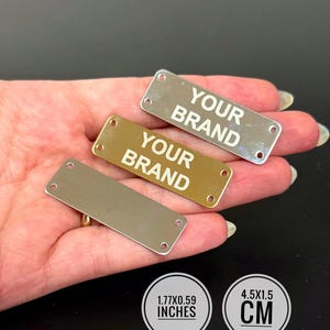 metal label leather label steel label handmade personalized label brand label