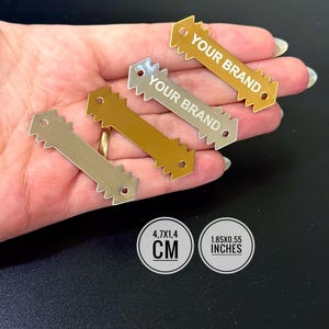 Personalized Engraved Stainless Steel Labels for Products, Clothing & Accessories, Personalized Laser Engraved Brand Logo For Handcrafted