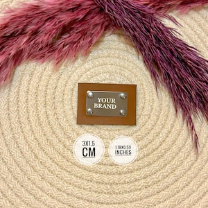 Personalized Clothing Brand Tags: Laser Engraved Stainless Steel & Leather Labels