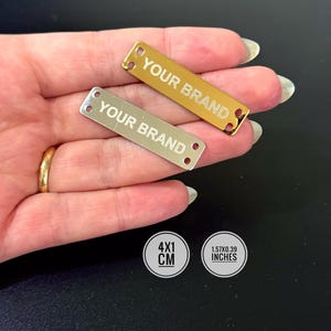 metal label leather label steel label handmade personalized label brand label