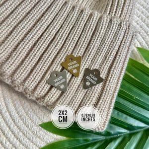 Personalized Triangle Stainless Steel Label For Clothing, Personalized Laser Engraved Logo For Handcrafted, Clothing and Bag Brand Labels