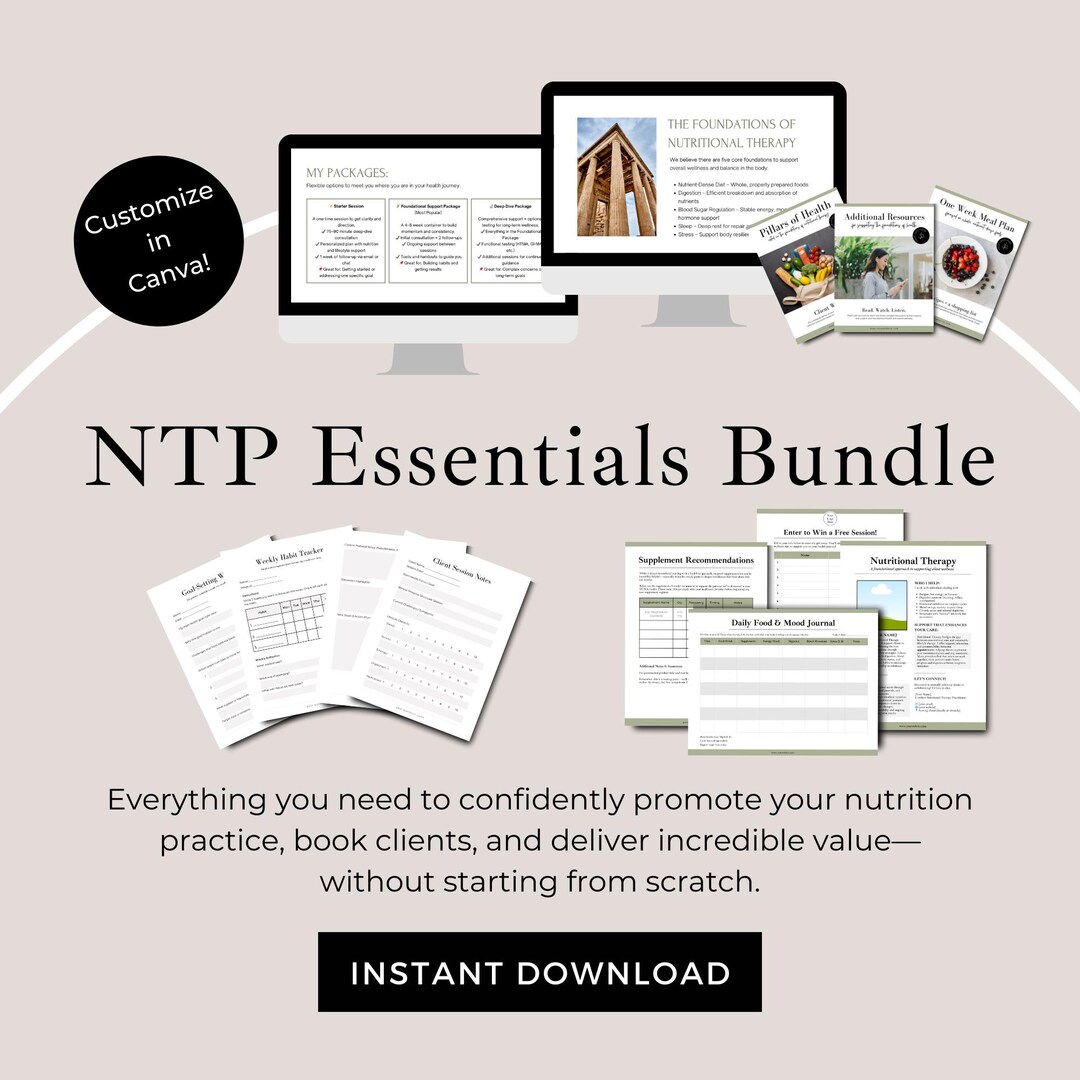NTP Client Forms & Presentation Bundle: Nutrition Coach Essentials - Etsy