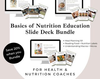 Fundamentos de educación nutricional: presentaciones en Canva para coaches de salud y bienestar