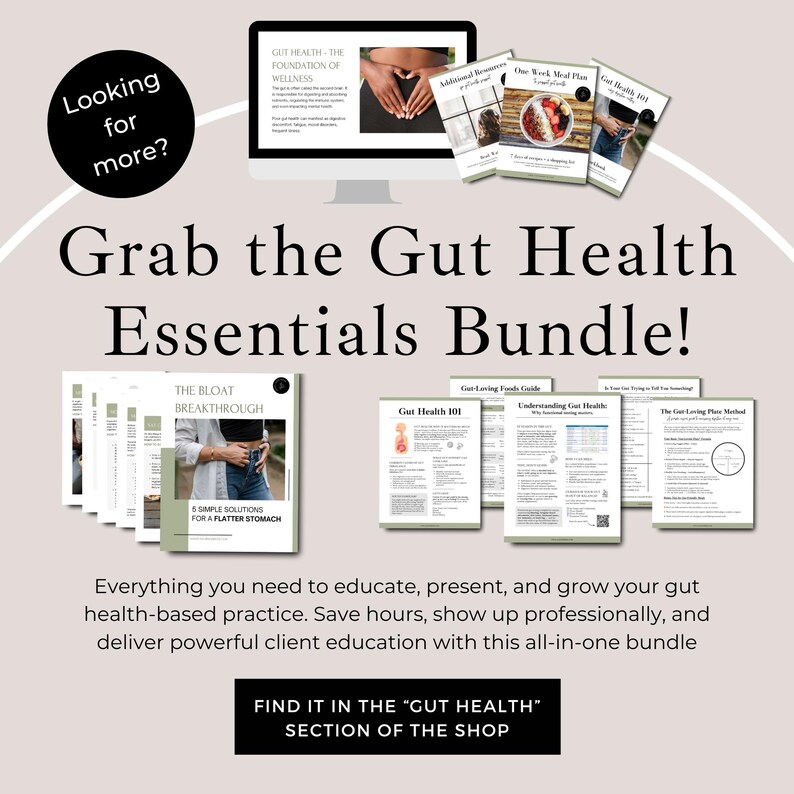 Gut Health Starter Pack for Health Coaches | Client Education Handouts ...