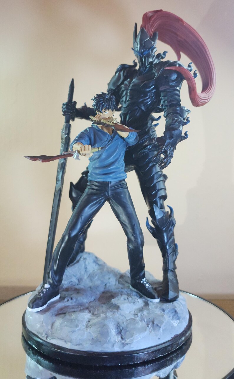 Anjinguang Lot de 2 figurines d'anime Igris - Figurine de manga - Personnage Igeuliteu - Figurine d'action en PVC - Modèle de bureau - Décoration de la maison - Cadeau - 24 cm