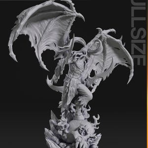 Illidan Stormrage Warcraft Collectible 12k High Detail Hand-Painted Resin Statue Figure Gift (UNASSEMBLE)