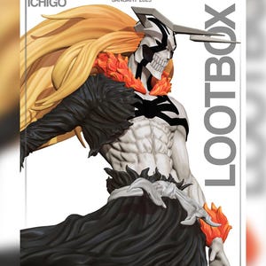 Hollowfied Ichigo Kurosaki Bleach Collectible 12k High Detail Hand-Painted Resin Statue Figure Gift (UNASSEMBLE)