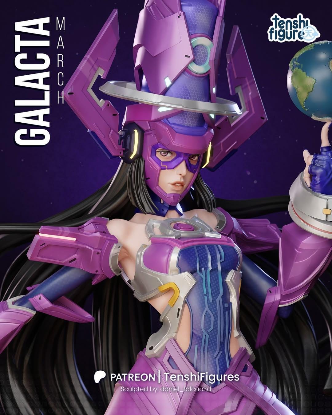 ギャラクタ マーベル ライバルズ 12K 高精細手描き樹脂像フィギュア